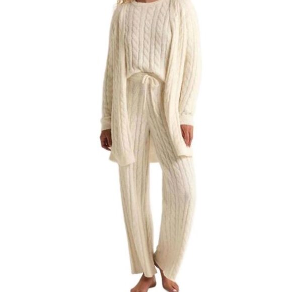 NWT Z Supply Cream Paige Cable Knit Stretch Pants Sz M Sea Salt Stretchy - Picture 1 of 16